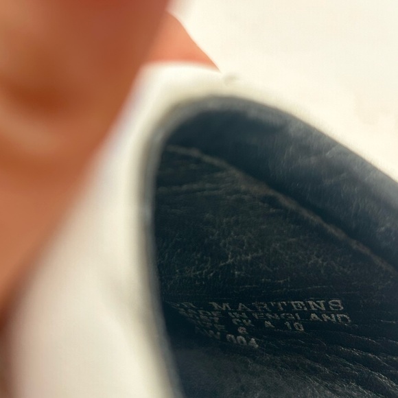 RARE Vintage Dr. Martens White Leather Platform Slide SZ 8 Made in England 90’s - Picture 13 of 15